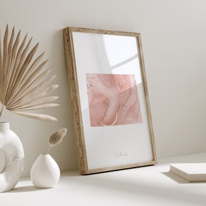 Impression d'art mural carte rose et or du Colorado | Etats-Unis | État américain | États-Unis d'Amérique
