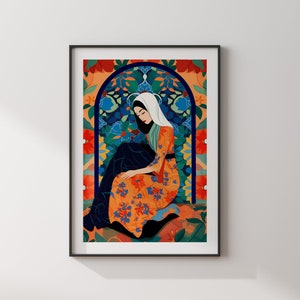 Impression d'art mural marocain | Collection Femmes d'Afrique | Art mural marocain | Impression de voyage au Maroc