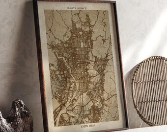 1940s Kyoto Japan Vintage Map, DIGITAL DOWNLOAD, 16x20 - Etsy