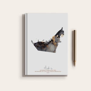 Carnet de voyage Carnet de voyage personnalisé Emirats Arabes Unis Carte pays Emirats Arabes Unis Planificateur de carte personnalisé