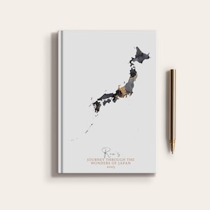 Carnet de carnet de voyage personnalisé Japon pays Japon carte personnalisée planificateur