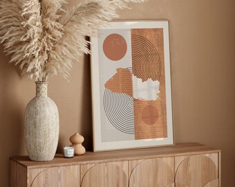 El Salvador Map | Boho Mid Century Bangladesh Wall Art Print