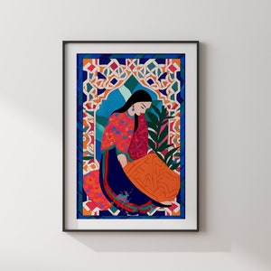 Impression d'art mural femme marocaine | Collection Femmes d'Afrique | Art mural marocain | Impression de voyage au Maroc
