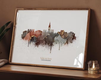 Stoke-on-Trent Skyline Print | Wall Art Print | England | UK | United Kingdom | Travel Poster