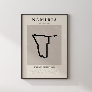 Namibia Karte Vintage Abstrakt Wand Kunst Druck Picasso + Matisse Inspiriert Reise Poster