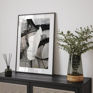 Madagaskar Karte | Schwarz Graue abstrakte Malerei Karte von Madagaskar Wand Kunst Druck | Madagaskar Reiseposter