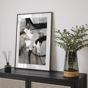 Bangladesch Karte | Black & Grey abstrakte Malerei Karte von Bangladesch Wand Kunst Druck | Bangladesch Traval Poster