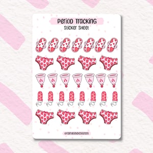 Period Tracking Sticker Sheet - Cycle Tracking stickers
