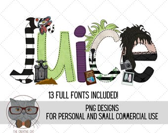 Ghost with the most Alphabet PNG Font Bundle, Halloween Letters Alpha Font, Sublimation Alpha Set Designs PNG, Character Font