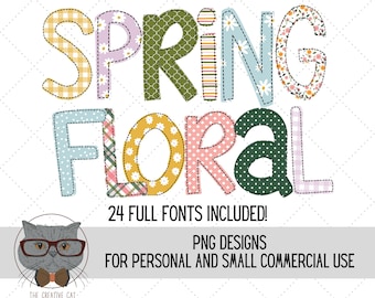 Boho Spring Floral Alphabet PNG Font Bundle, Cute Flower Alpha Font, Summer Alpha, Sublimation Alpha Set Designs PNG