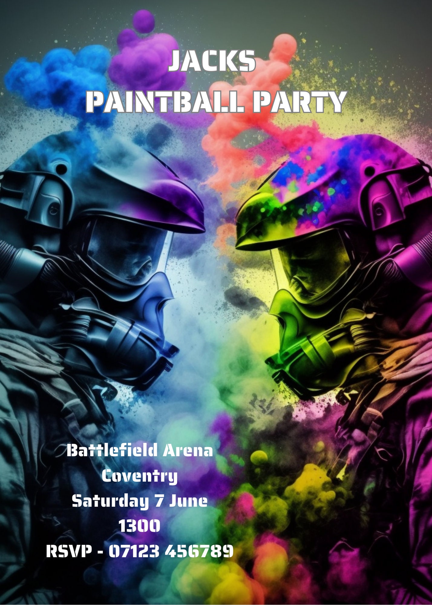 Paintballing Birthday Party Paintball / Paintballing Etsy