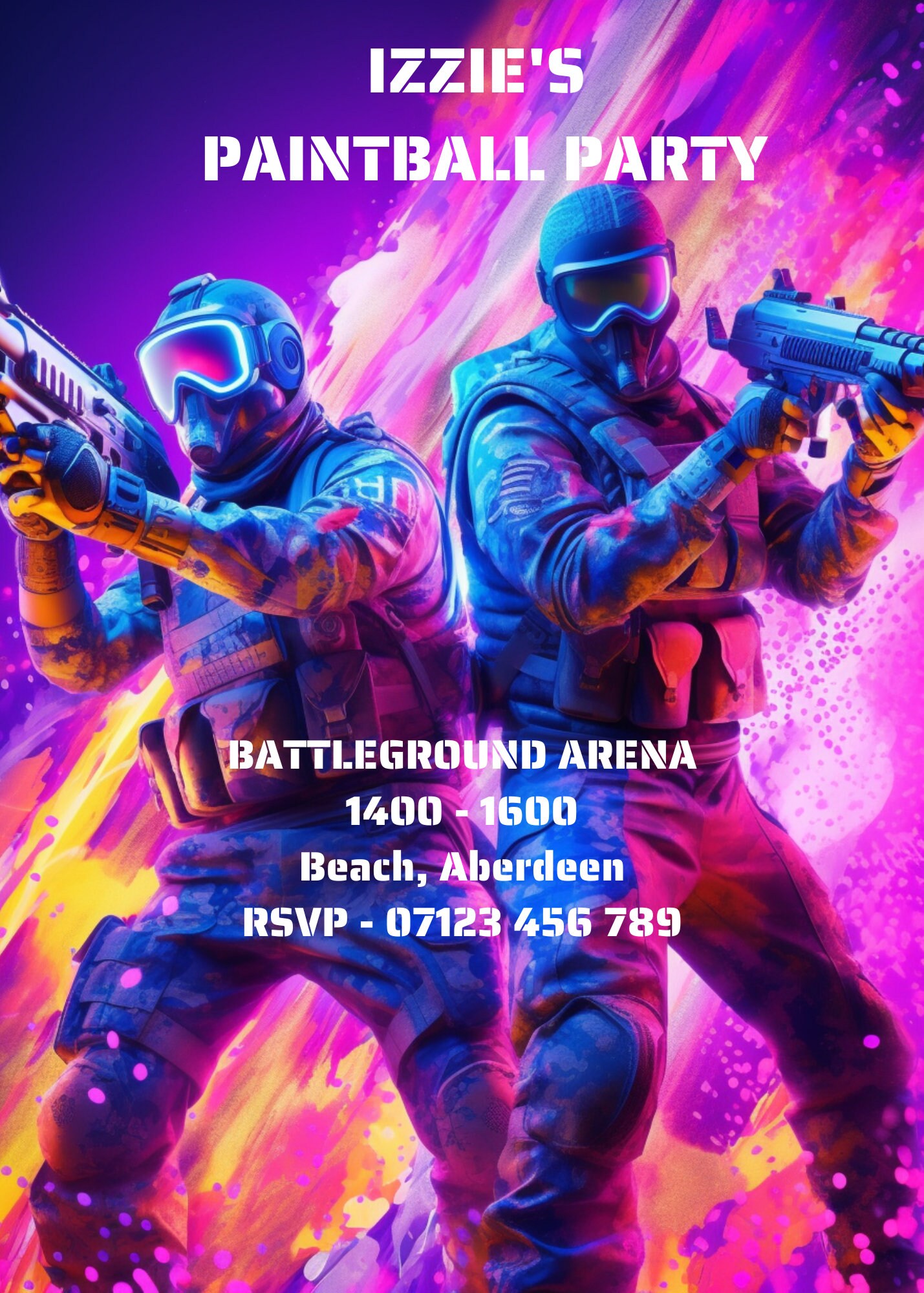 Paintballing Birthday Party Paintball / Paintballing Etsy