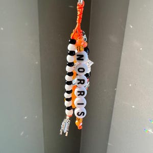 Llavero con cuentas de McLaren Fórmula 1 / Colgante para bolso F1: Lando Norris / Oscar Piastri imagen 2