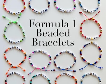 Formula 1 Beaded Bracelets, F1 Accessories, F1 Merch