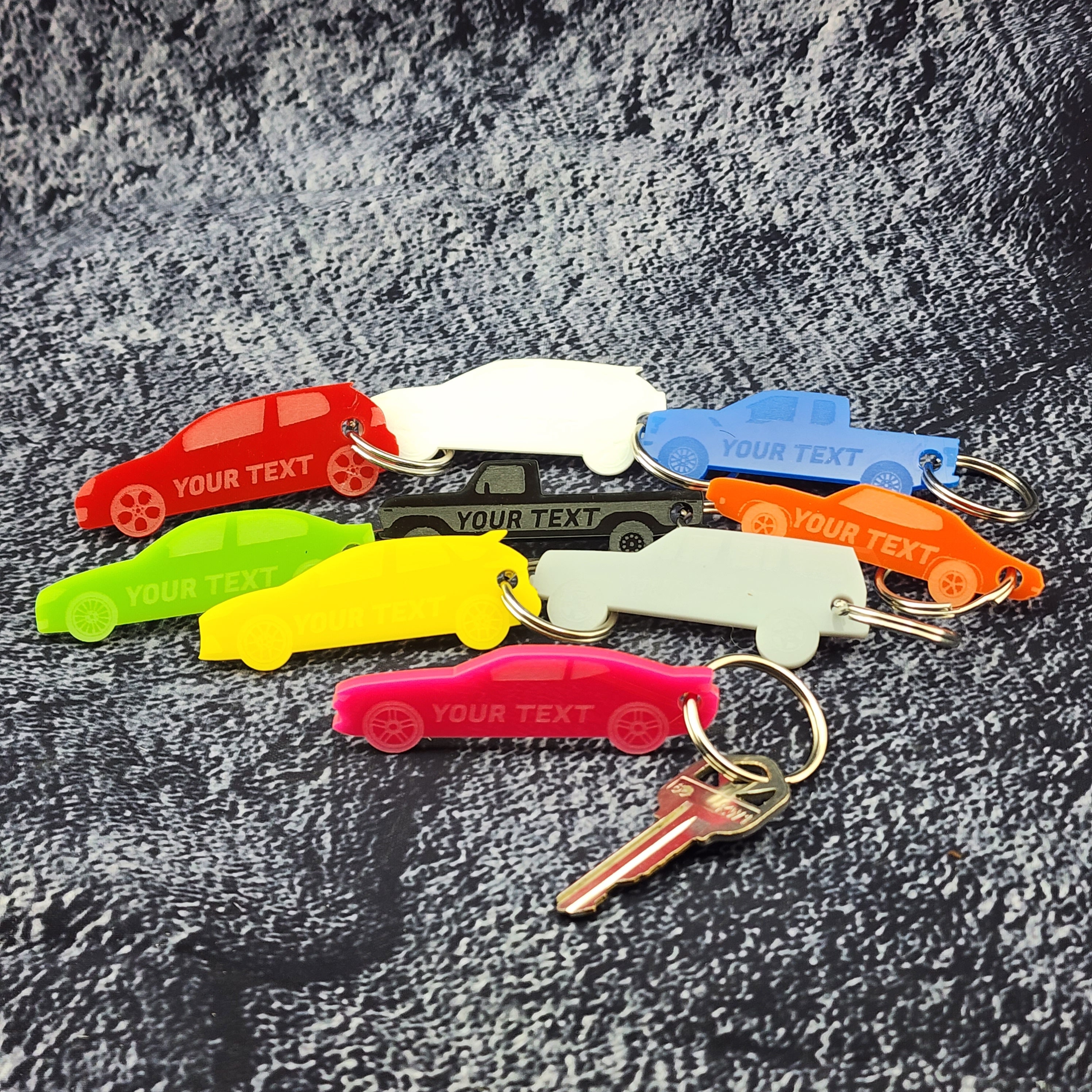 Car Shaped Keychain 