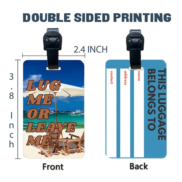 Luggage Tag Sayings Etsy