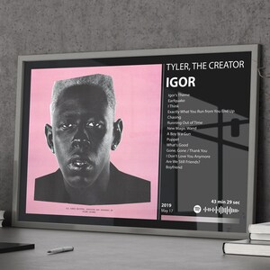 YTGMO Tyler The Creator IGOR Music Album Cover Signed Limited Poster Canvas  Poster Wall Art Decor Print Picture Paintings for Living Room Bedroom