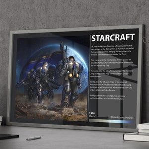 StarCraft Poster | Gaming Poster | Gaming Room Wall Décor | Gift For Him or Her | Custom Print
