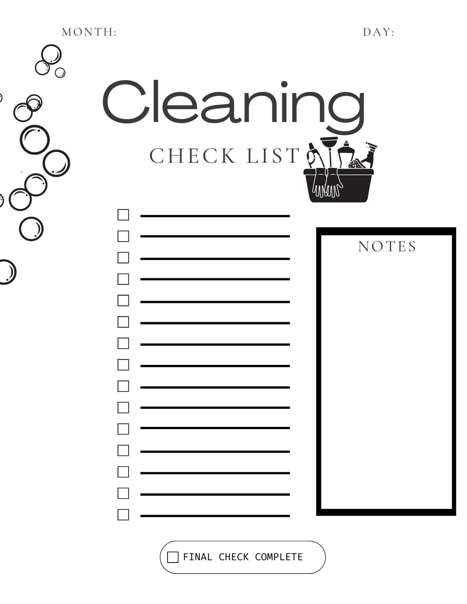 Cleaning Schedule Cleaning Checklist Digital Cleaning Checklist Printable Goodnotes Weekly