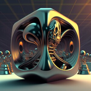 UFO Digital Prints, Futuristic Vibes Art, Robots Art, Alien Art, Chrome visuals