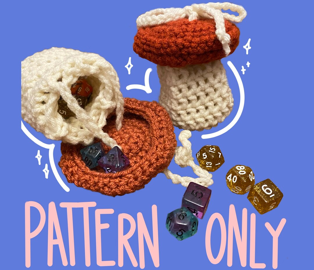 Mushroom Dice Bag Crochet Pattern Etsy