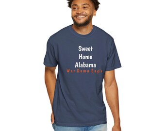 Sweet Home Alabama Auburn Unisex T-Shirt, Alabama Pride Tee, War Eagle Apparel, Southern State Shirt, Gift for College Students, Casual Wear