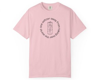Seltzer Lovers T-Shirt, Unisex Garment-Dyed Tee, Casual Summer Top, Gift for Friends, Relaxed Vibe Fashion