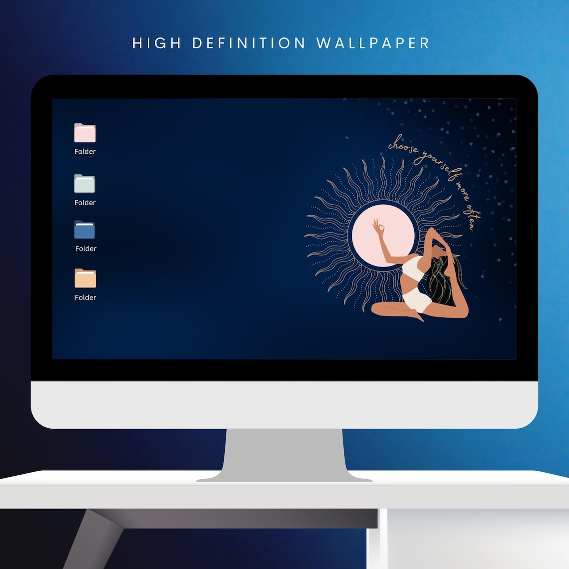 Celestial Desktop Wallpaper Moon Goddess Wallpaper Inspirational Quote ...