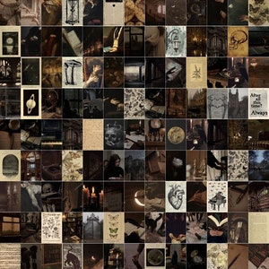 160 Stück Dark Academia Ästhetisches Wanddekor – Vintage-Poster-Wandcollage-Set – 10,2 x 15,2 cm große Drucke – digitaler Download