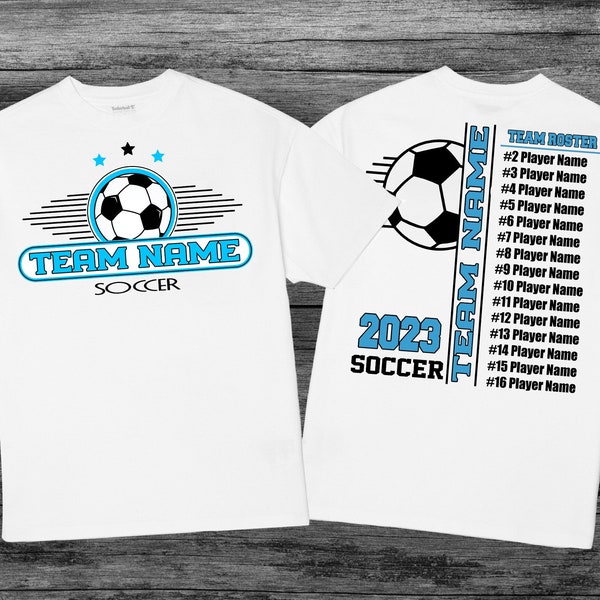 customized soccer team logo and roster, custom team roster shirt png, sport shirt logo and roster, printable team roster and logo png