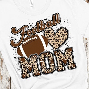 football mom leopard print png, football mom digital print, football sport print png, football mom digital download png, football mom png