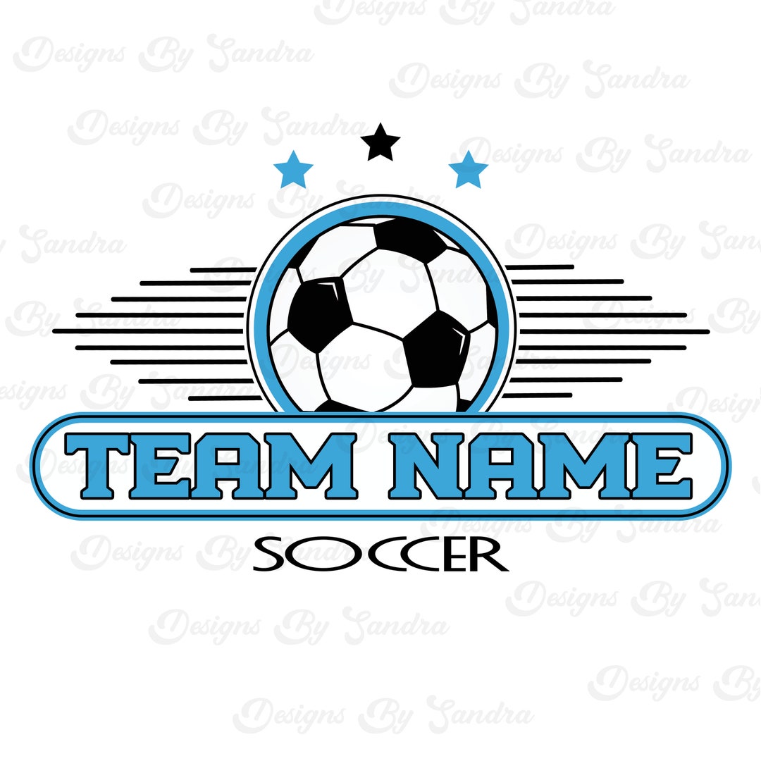 Personalized Soccer Team Name Logo, Custom Soc Cer Clipart Design Png