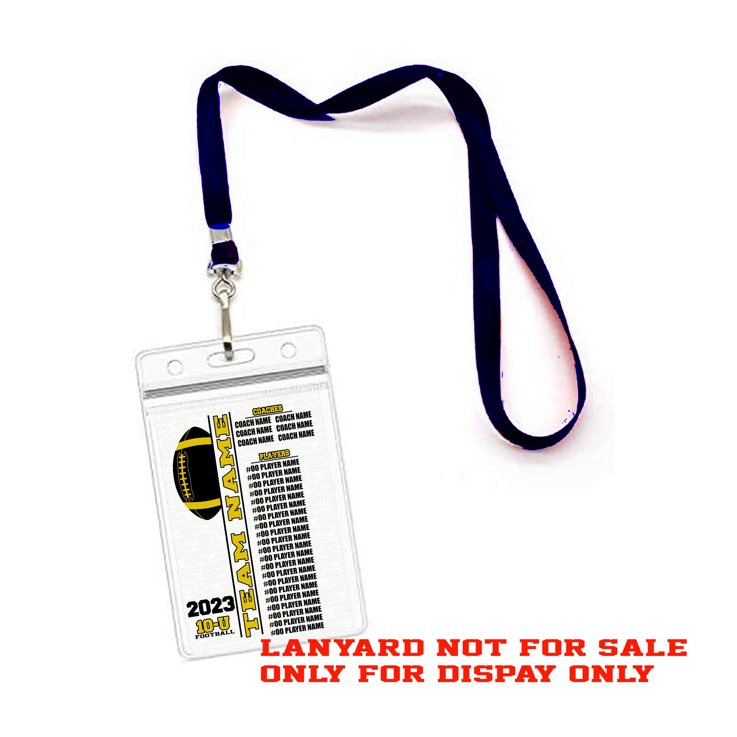 Football Custom Team Roster Card Football Roster Card Etsy