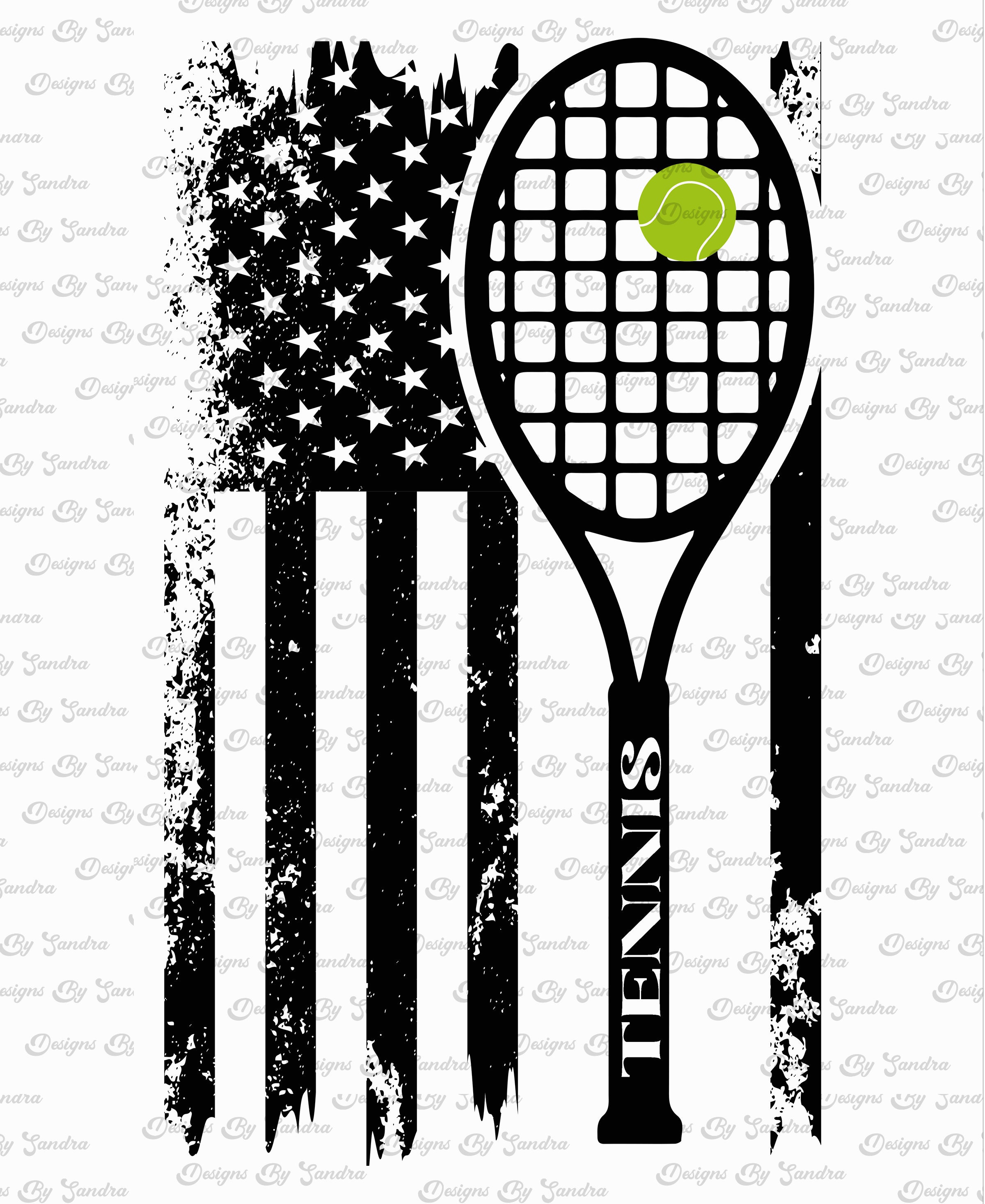 Tennis USA Flag Svg Tennis Flag Png Tennis Flag Tshirt Etsy