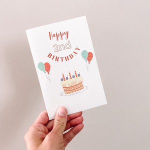 Buon 2° biglietto di compleanno, poesia di compleanno, divertente, sentimentale, originale, regalo di compleanno per ragazzo o ragazza