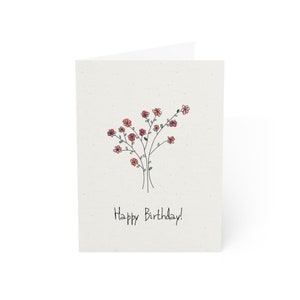 Biglietto di buon compleanno, poesia di compleanno, biglietto d'auguri sentimentale, biglietto d'auguri floreale