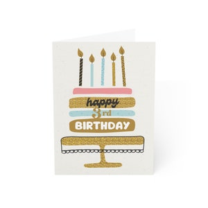 Happy 3rd Birthday Card, Birthday Poem, Funny, Sentimental, Original, Birthday Gift for Boy or Girl