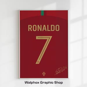 Cristiano Ronaldo Jersey, Portugal Jersey, Ronaldo Print, Portugal Poster, Cristiano Ronaldo Poster, CR7 Jersey, CR7 Poster, Gift For Boys
