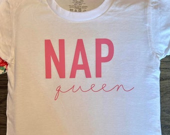 Toddler “Nap queen” Tshirt baby naps sleeping