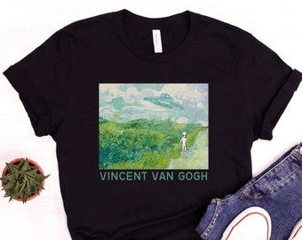 Alien Van Gogh T-Shirt: Funny Art Bella Canvas Tee