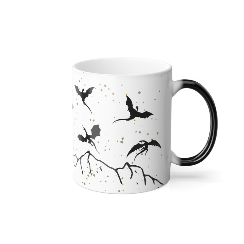 Color Changing Dragon Mug, Fantasy Book Mug, Fantasy Reader, Flying Dragon, Bookish Gift, Literary Mug, Bookworm Mug, Reader Gift, Book Club image 7