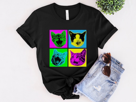 Vintage Cat T-Shirt, Retro Pop Art Cat Shirt, Funny Vintage Cat T-Shirt, Funny Cat Pop Art Tee, Unisex Cat Shirt, Gift for Cat Lover