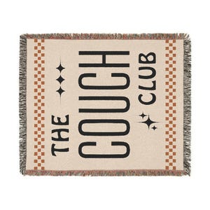 The Couch Club Woven Throw Blanket: Boho Living Room Decor, Throw Blanket, Boho Throw Blanket, Retro Blanket, New Home Gift, Family Blanket image 4