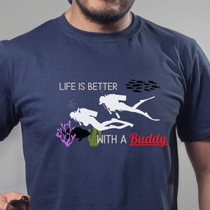 Scuba Shirt, Dive Buddy, Best Friends, freediving, Diving T-Shirt, Diver gift, Gift for Scuba Diver, Scuba Diving, Couples Scuba Shirt