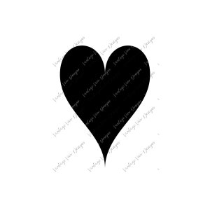 Perfect Heart Digital Download, Beautiful Elegant Heart, Full Shape, Solid Color