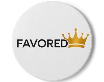 Favored Crown Ceramic Coaster | Cork Back Drink Protector