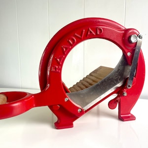 Danish Breadslicer Raadvad Denmark Vintage  Kitchen Design. Mid century modern 1970s Red
