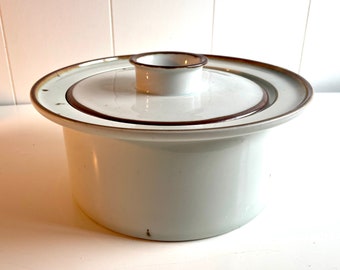 Dansk Design Brown Mist Niels Refsgaard Braadpan met deksel jaren 80