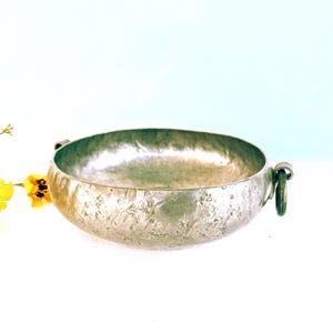 Vintage Pewter Bowl by Skurdal Norway | Handcrafted Scandinavian Metal Bowl | Rustic Nordic Decor