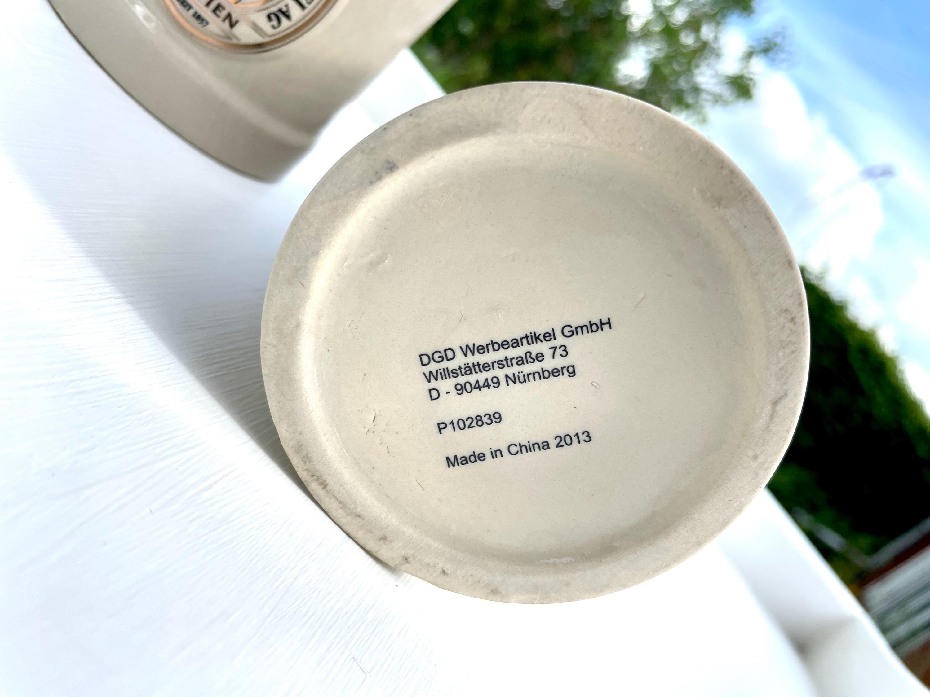 1960s ドイツ製 特大27cm ビアシュタイン 伝統レリーフ 蓋付マグ 1960s